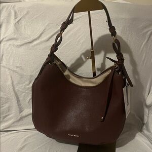 Nine West Dark Red Shoulder Bag New With Tags